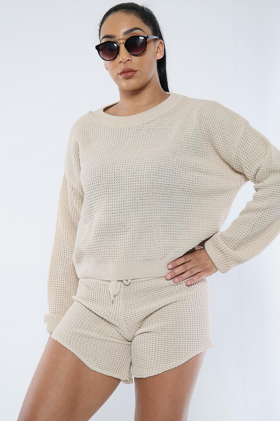 2 Piece Top Shorts Co Ord Set Ladies New LoungeWear